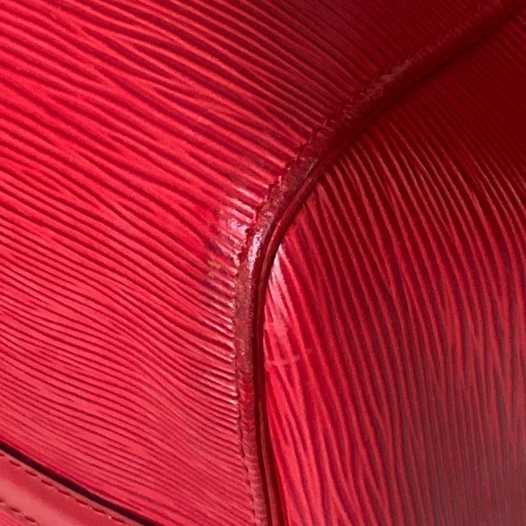 Louis Vuitton Red Epi Leather 45 Boston Bag Keepall Duffel Red Strap LV Dustbag - Picture 10 of 17